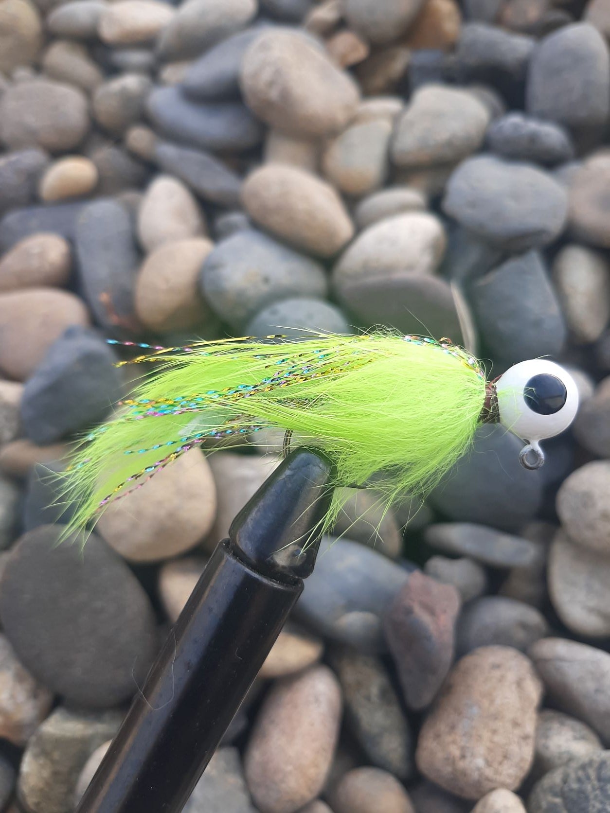 Chartreuse 1/4 ounce Zonker Jig. Pack of 2.  Handtied Twitching jig.