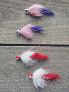 Zonker Jigs for Fishing. Hand Tied, Pack of Two. Twitching Jigs.
